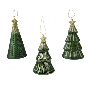 NOVOGODIŠNJI UKRAS JELKA 12.6CM GREEN 121727 