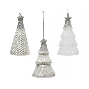 NOVOGODIŠNJI UKRAS JELKA 12.6CM TRANSPARENT 121740 