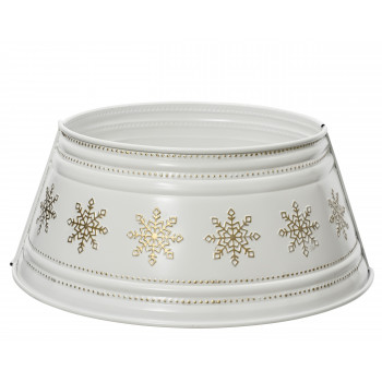 OBLOGA ZA POSTOLJE ZA JELKU METALNA FI70CM WHITE/GOLD 389822 