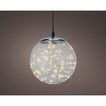 FIGURA NOVOGODIŠNJA LOPTA SA LED SVETLOM 20CM 496667 