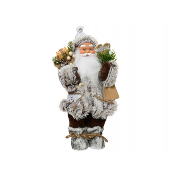 NOVOGODIŠNJA FIGURA DEDA MRAZ 30CM GREY 547659 