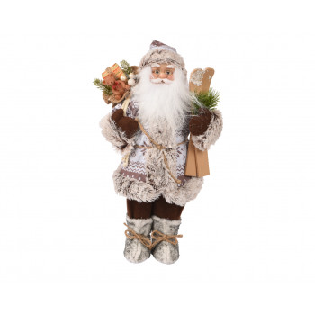 NOVOGODIŠNJA FIGURA DEDA MRAZ 45CM GREY 547660 