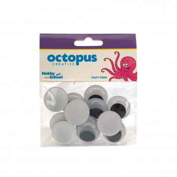 DEKORATIVNE OČI 25mm 12KOM UNL-2387 OCTOPUS 