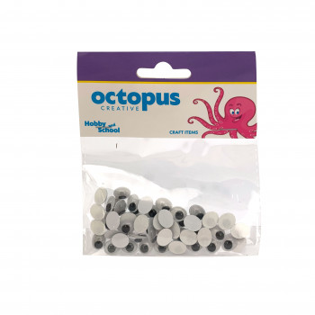 DEKORATIVNE OČI SAMOLEPLJIVE 8X10MM 25kom UNL-2494 OCTOPUS 