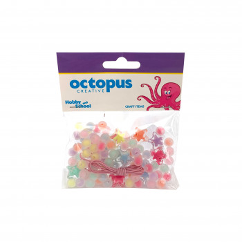 DEKORATIVNE PERLE SET SA ZVEZDICAMA 90kom UNL-2404 OCTOPUS 