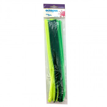 DEKORATIVNE PLIŠ TRAKE 300X6mm 30kom ZELENE UNL-2433 OCTOPUS 