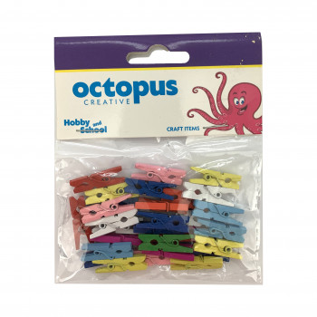 DEKORATIVNE ŠTIPALJKE 30/1 U BOJI 25x4mm UNL-2437 OCTOPUS 