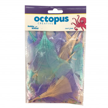 DEKORATIVNO PERJE MIX PASTEL 4-8cm 7g UNL-2446 OCTOPUS 