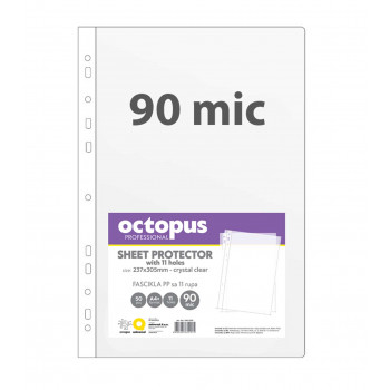 FASCIKLA A4 50/1 U 11 RUPA 90mic OCTOPUS CRYSTAL CLEAR UNL-2205 
