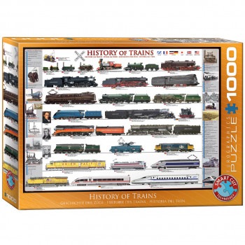 PUZZLE 1000 DELOVA 6000-0251 HISTORY OF TRAINS 