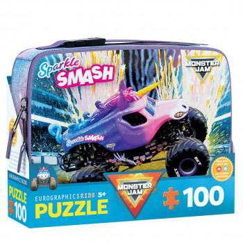 PUZZLE LUNCH BOX  9100-5947 SPARKLE SMASH - MONSTER JAM 