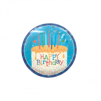 TANJIR KARTONSKI 6/1 18CM PLAVI OCTOPUS  UNL-2525 