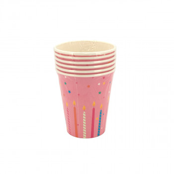 ČAŠA KARTONSKA 6/1 PINK 250ml OCTOPUS UNL-2529 