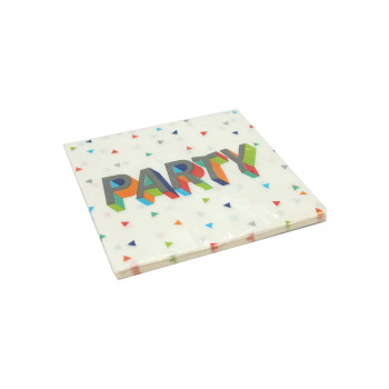 SALVETE 33X33CM 16/1 2SLOJ BELA OCTOPUS UNL-2534 