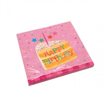 SALVETE 33X33CM 16/1 2SLOJ PINK OCTOPUS UNL-2536 