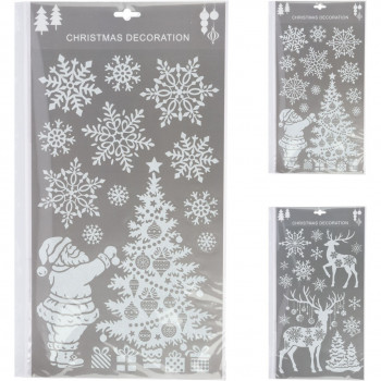 NOVOGODIŠNJI STIKERI ZA PROZOR BELI AWR301530XMAS 