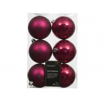 KUGLA NOVOGODIŠNJA 6/1 8CM PINK 022819 