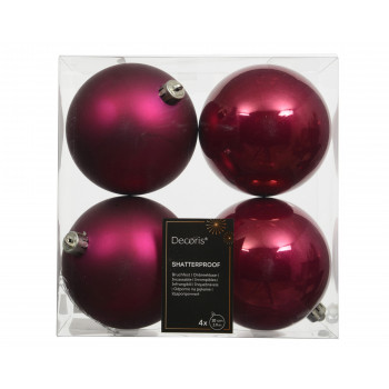 KUGLA NOVOGODIŠNJA 4/1 10CM PINK 022826 