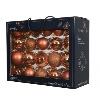 KUGLA NOVOGODIŠNJA STAKLENA 42/1 7CM WARM ORANGE 149294 