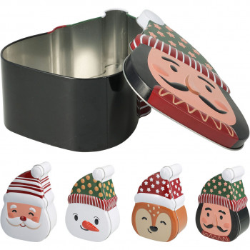 UKRASNA KUTIJA METALNA  BOŽIĆNI MOTIVI 4 KOM. 170493370 