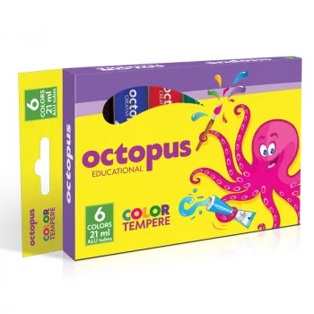 TEMPERA OCTOPUS 21ml 6/1 KARTONSKO PAKOVANJE UNL-0578 