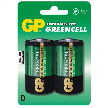 BATERIJE GP GREENCELL 2/1 R20 1.5V 13GU2 