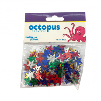 DEKORATIVNE KONFETE ZVEZDE 15X15mm 14g OCTOPUS UNL-0834 