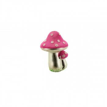 DEKORATIVNI UKRAS PEČURKA 6X12CM ROZA123380 