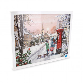 SLIKA ZIDNA NOVOGODIŠNJA SA LED SVETLOM 2.5x38x48cm 483594 