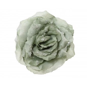 DEKORATIVNI UKRAS CVET 14X8.5CM ZELENI 629450 