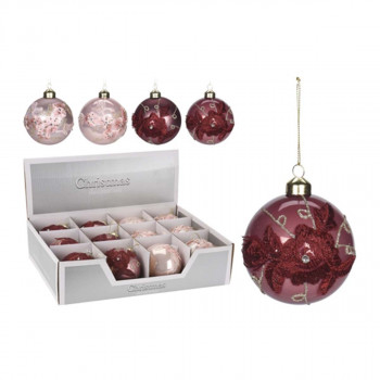 KUGLA NOVOGODIŠNJA 8CM ČIPKA DEKOR ABT620120 