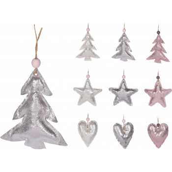 NOVOGODIŠNJI UKRAS JELKA-ZVEZDA-SRCE TEKSTIL DH8047740 