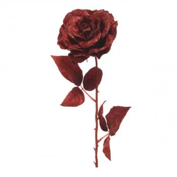 DEKORATIVNI UKRAS CVET 10X22X60CM OXBLOOD 629115 