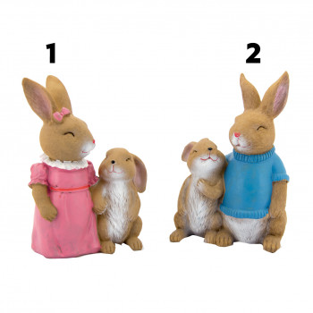 FIGURA USKRŠNJA ZEC MALI I VEĆI KERAMIČKI 15X23CM ALX119650 