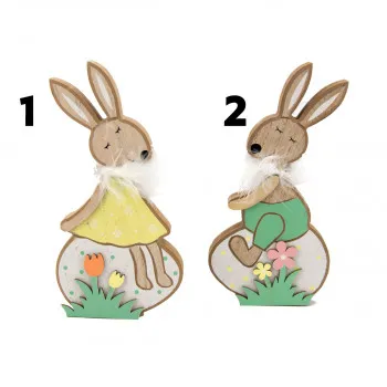FIGURA USKRŠNJA DRVENA ZEC U JAJETU 20CM DH9216190 