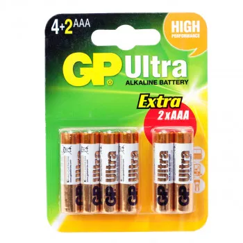 BATERIJE GP ULTRA 4/1+2 LR03 1.5V ALKALNE 