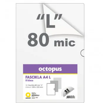 FASCIKLA A4 L 25/1 80mic II KLASA OCTOPUS UNL-0136 