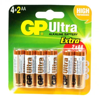 BATERIJE GP ULTRA 4/1+2 LR06 1.5V ALKALNE 