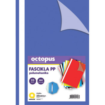 FASCIKLA A4 POLUMEHANIKA 25/1 PLAVA SVETLO OCTOPUS UNL-0511 