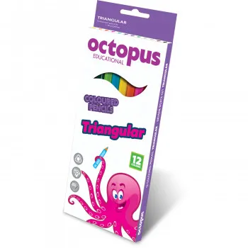 DRVENE BOJE 12/1 OCTOPUS TRIANGULAR SA GRATIS ZAREZAČEM UNL-0362 