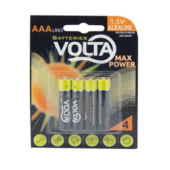 BATERIJE VOLTA 4/1 ALKALNA MAX POWER LR03 AAA 