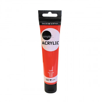 BOJA AKRILNA 75ML SCARLET 126975567 SIMPLY 