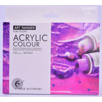 BOJA AKRILNA 6/1 SET GLITTER 6x75ml FEA0675-G ART RANGER 