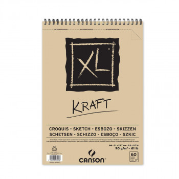 BLOK A4 SA SPIRALOM 90g 60 LISTA XL KRAFT CANSON 400039141 