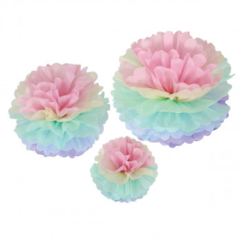 PARTY POMPOM SET 3/1 PASTEL UNL-1374 