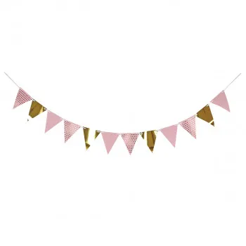 PARTY PENNANT BANNER 1/1 PINK UNL-1400 