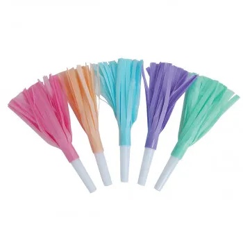 PARTY PAPER TASSEL WHISTLE 5/1 PASTEL UNL-1414 