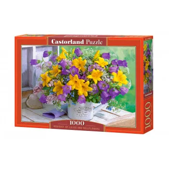 PUZZLE 1000 DELOVA C-104642-2 BOUQUET OF LILES AND BELLFLORES CASTORLAND 