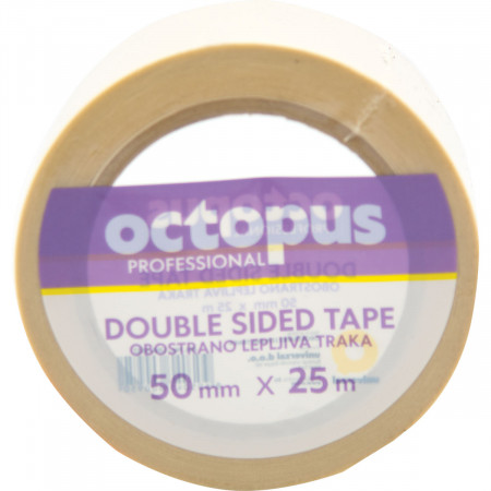 TRAKA OBOSTRANO LEPLJIVA 50mmX25m OCTOPUS UNL-1637 