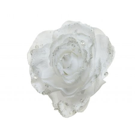 CVET UKRASNI 14X8.5CM WINTER WHITE 629346 